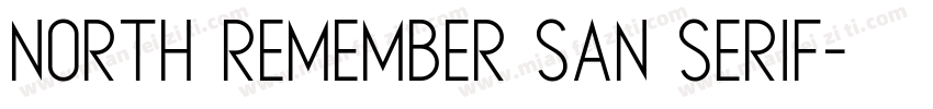 North Remember San Serif字体转换